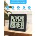 Pitasha Digital Thermo-Hygrometer - 3.2 Inch LCD Desktop Thermometer & Hygrometer with Temperature Humidity Display & Clock (Black) for Accurate Room Monitoring - Buy Online on GoSupps.com
