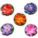 Peak-EU 5 pieces of artificial water lilies flowering flowers 10cm floating lotus flower pond roses Eva Lotus Seerose for aquarium fountain fish pond garden pond decoration