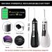 GeRRiT Portable Water Flosser - Rechargeable Oral Irrigator with 3 Modes 4 Jet Tips Waterproof Teeth Cleaner for Home & Travel - 200ml Detachable Reservoir - Available in White & Black - Buy Online on GoSupps.com
