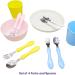 Bloomsworld Toddler Cutlery Set - 4 Forks & 4 Spoons - Kids Training Tableware for Boys & Girls - Pastel 8 Piece Set - Buy Online on GoSupps.com
