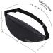 MAXTOP Fanny Pack with Headphone Jack, 3-Zipper Pockets, Adjustable Straps - Black Medium for Men and Women - Buy Online on GoSupps.com