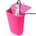 Silicone Holder for Curling Iron Flat Iron Hair Straightener Hot Hair Tools Heat Resistant Pouch Organizer Fix with Stainless Steel Hook.(Hotpink)