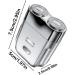 Huyath Small Beard Trimmer | Waterproof Men Electric Shaver - USB Rechargeable Quiet Automatic Beard Grooming Trimmer for Camping Business Trip Journey Silver - Buy Online on GoSupps.com