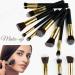GLAMZA 10pcs Professional Makeup Brushes Set | Premium Synthetic Foundation & Concealer Brushes - Perfect for Flawless Application - Buy Online on GoSupps.com