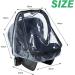 Universal Waterproof Baby Car Seat Rain Cover with Zipper Door and Ventilation - Transparent Stroller Weather Shield for Infant Car Seat - Buy Online on GoSupps.com