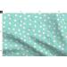 Spoonflower Fabric - Cute Dentist Design | Aqua Blue Velvet for Home Decor & Apparel | Dental Crown & Tooth Floss Fat Quarter - Buy Online on GoSupps.com