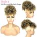 Afro Puff Drawstring Ponytail with 2 Replaceable Bangs Afro High Puff Bun with Spring Curl Bangs and Afro Puff Bangs Clip in Hairpieces Pineapple Updo Ponytail with Bangs (T1B /27) 1 ponytail+ 2 bangs T1B/27 - Buy Online on GoSupps.com