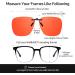 TJUTR Clip On Blue Light Blocking Glasses - Fit Over Prescription Glasses for Computer TV and Gaming - Anti Eyestrain & Max Protection Red - Buy Online on GoSupps.com