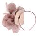 FRCOLOR Fascinator Feather Headband / Clip Party Wedding Royal Ascot Races Hair Accessories Headdress (Nude Pink) - Buy Online on GoSupps.com