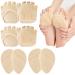 4 Pairs Metatarsal Pads for Women - Ball of Foot Cushions  Metatarsal Sleeves Forefoot Socks Toe Separators Toes Exposed Style  Beige Toe open-Beige