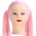 Cosmetology Shop Window Doll Head - Long Pink Hair Styling Practice Tool for Beauty Students & Teachers - Buy Online on GoSupps.com