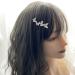 hgnxa Butterfly Shape Hair Clip One Word Spring Headwear for Woman Birthday Party Carnivals -slip Hairpin Silver Butterfly - Buy Online on GoSupps.com