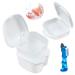 Dental Prosthetic Box Set orthodontic retainer Prosthetic teeth Storage case Prosthetic cleaning set Prosthetic Halter Container for travel (2-case with brush)