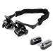Head-Mounted Magnifier 10X 15X 20X 25X Double Eye Glasses Loupe Wearing Glasses with LED Light for Watch Repair Jeweler Good Times