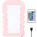 Wave Pattern Makeup Mirror with Lights - 16 Colors, Portable Cosmetic Desktop Mirror for Living Room, Bedroom, and Home Decor - Women's Gift (Pink) - Buy Online on GoSupps.com