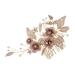 SKISUNO Flower Leaf Comb Wedding Hair Accessories Bridal Hair Accessories Wedding Hair Comb Flower Bridal Hair Comb Crystal Bridal Hair Comb Headgear Rhinestones Bride Alloy Rhinestone