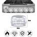 8-Piece Stove Switch Protection Set | Child Lock Covers for Gas Stove Knobs | Oven Safety for Kids | Transparent Protective Covers | Ideal for Cookware - Buy Online on GoSupps.com