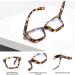 Hubeye Retro Oversized Large Frame Blue Light Blocking Reading Glasses 1.00 Dark Grey Leopard - Square Fashion Oprah Style for Women Men - Buy Online on GoSupps.com
