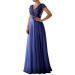 Hanxiulin women dresses party dress ladies long -sleeved festive long -sleeved mini dresses women case dress long Elegant ball gown Christmas dress blue 3xl