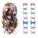 20PCS Colorful Chiffon Butterfly Hair Clips Realistic Non-slip Butterfly Clips Organza Wings Ribbon Wrapped Clips Alligator Barrettes Hair Accessories for Women Girls
