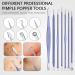 Xesscare 16 Pcs Pimple Popper & Blackhead Remover Tool Kit - Professional Acne Extraction Set with Metal Case - Purple - Buy Online on GoSupps.com
