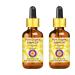 Dev Herbes Pure organic argan oil (Moroccan) (Argania Spinosa) with glass dripper natural therapeutic quality cold -pressed (pack of Two) 100ml x 2 (6.76 oz)
