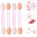 Mipcase 100pcs Eye Shadow Stick Eyeliner Brush Cosmetic Dual-ended Woman Emulsion Lip Brush Disposable Pink 7.5x0.5cm Pink - Buy Online on GoSupps.com
