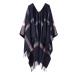 Ladies triangular scarf warm winter scarf classic poncho triangular scarf cape flowers cover triangular scarf one size blue