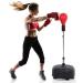 Soozier Free Standing Punching Bag w/Adjustable Height Boxing Ball Set - Red | Includes Boxing Gloves for Training, Fitness & Stress Relief - Buy Online on GoSupps.com
