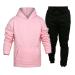Hanxiulin training suit men jogging suit sports suit casual zipper training suit pants men training suit men jogging suit sweatshirt pants pink 3xl