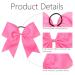 16PCS 8 Large Cheer Hair Bows Ponytail Holder Set - Handmade for Cheerleading Teens - Hot Pink - Buy Online on GoSupps.com