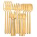 Flatware Sets Gold Cutlery Set Matte 304 Stainless Steel 20Pcs Dinnerware Set Knife Spoon Fruit Fork Kitchen Tableware Flatware Set for Party (Color : Gold)