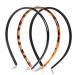 Plastic headband hair tires thin 3 pieces DIY Easy frontal ligaments soft hair bands with anti -slide teeth for women men girls 3 colors width 8 mm
