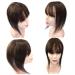 Invisible 12-inch Human Hair Topper with 3D Air Bangs - Dark Brown | Hairpieces for Mild Hair Loss and Grey Hair Coverage - Buy Online on GoSupps.com