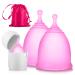 Menstrual cup with storage box menstrual cup made of medical silicone reusable period cup Merula Cup leakproof periods cup period cup set small s m waterproof 1 piece (1 Pack)