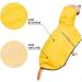 Docio Dogs Raincoat | Waterproof Jacket with Hood & Reflective Strip for Large Dogs - 3XL Yellow - Buy Online on GoSupps.com