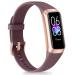 Fitness Tracker 1.10''AMOLED Touch Color Screen Activity Tracker with 24/7 Heart Rate Sleep Tracking 25 Sports Step Calorie Counter Pedometer for Android Phones iPhones Women Men Kids bordeaux