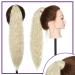 Ponytail Extensions - Clip-In Corn Wave Hair Parts | Cheap Real Hair 20 (50cm) 90g #BleichBlonde & #Blonde-1 - Buy Online on GoSupps.com