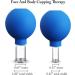 Glass Cupping Set for Face & Body - 2PC Blue Silicone Cups for Muscle Relief and Skin Treatment - Buy Online on GoSupps.com