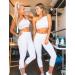 Womens High Waisted Tummy Control Fleece Capri Leggings - Non See Through Yoga Pants - White - Large/X-Large - Buy Online on GoSupps.com