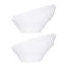 Plasticpro Disposable Angled Plastic Bowls Round Medium Serving Bowl Elegant for Party's Snack or Salad Bowl White Pack of 4 Medium White