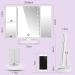 HAMSWAN Makeup Mirror with Lights - Touch Control Design, 1X 2X 3X 10X Magnifying, Dual Power Supply - Portable LED Vanity Mirror for Women Gift (White+10X) - Buy Online on GoSupps.com
