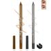 Gold Silver Colored Eyeliner Pencil Set-2Pcs Multi-Use Glitter Gel Eye Liner Eyeshadow Pen Waterproof Smudgeproof Long Lasting Water Line Pencil Professional Eye Makeup for Women with Sharpener-04+05 04 Gold +05 Silver