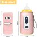 Portable USB Baby Bottle Warmer Bag - 5 Gears Adjustable, Pink - For Milk and Food - Buy Online on GoSupps.com