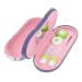 Healvian 5 sentences double -layer glasses case 2 in 1 glasses case case reading glasses case for children travel tweezers terrarium basin travel accessories travel lens violet case flocked cloth
