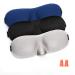 Artshu 3-Piece Set 3D Blackout Eye Mask Eyeshade Cover Shade Eye Patch Soft Portable Blindfold Travel Eyepatch Free Noise Reduction earplugs (Black & Gray & Blue)