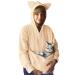 Dresswel women hooded sweater pullo with dog bag cats dog bag bag hoodie cat sweatshirt sweater with hooded cat sweater bag long arm autumn winter xl khaki