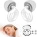2PCS Experience Ear Plugs Noise Cancelling Reusable Switch Earplugs Quiet White