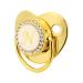 Golden Baby Pacifier - 26 Letters Silicone Bling Pacifier with Clips for Babies 6-18 Months - International Shipping Available - Buy Online on GoSupps.com