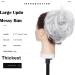 Large Updo Messy Bun Hair Extension Wavy With Elastic Rubber Band 80G Synthetic Thick Chignon Donut Ponytail Hairpiece For Women Silver Grey 1 Count (Pack of 1) Silver Grey - Buy Online on GoSupps.com